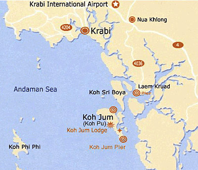 map koh jum krabi ที่ตั้งเกาะจัม กระบี่ map koh jum krabi ที่ตั้งเกาะจัม กระบี่