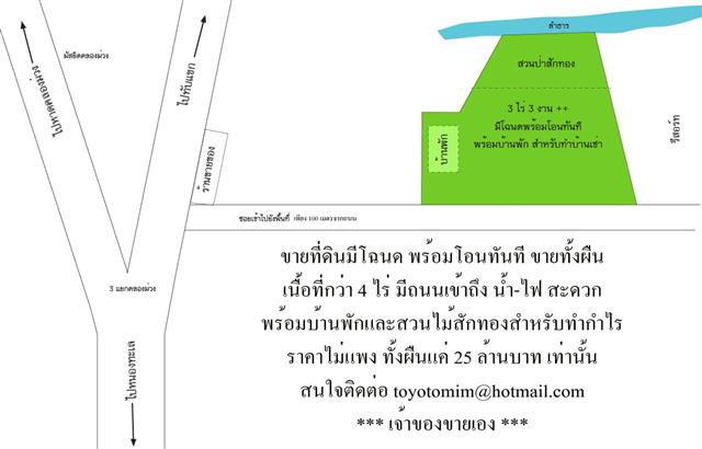 ขายที่ดินราคาถูกที่กระบี่ คลองม่วง 4 ไร่